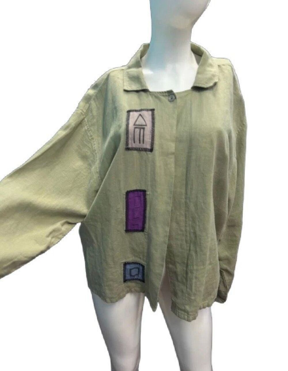 Andrea Geer Olive Green Lightweight Jacket Women’s Size XL